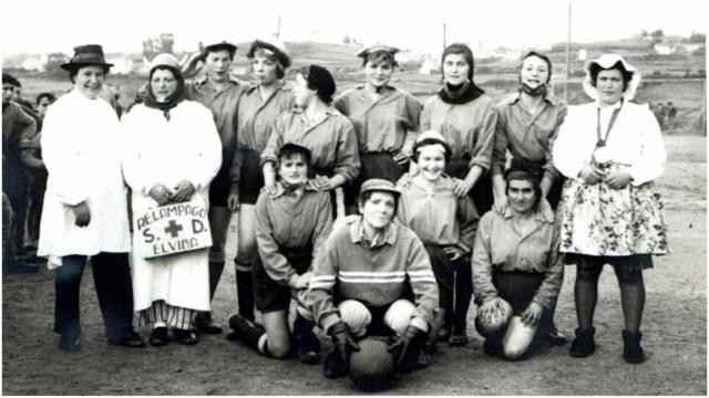 Jugadoras en 1961.