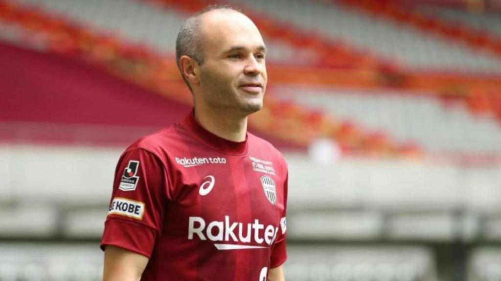 Andrés Iniesta en una imagen de archivo con el Vissel Kobe.