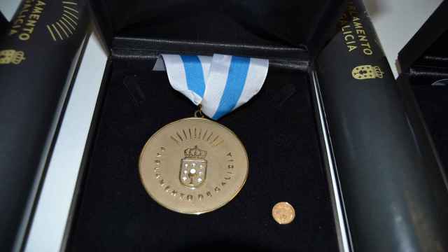 Medalla del Parlamento de Galicia en una imagen de archivo.