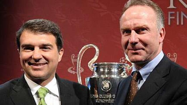 Joan Laporta y Rummenigge, en 2009