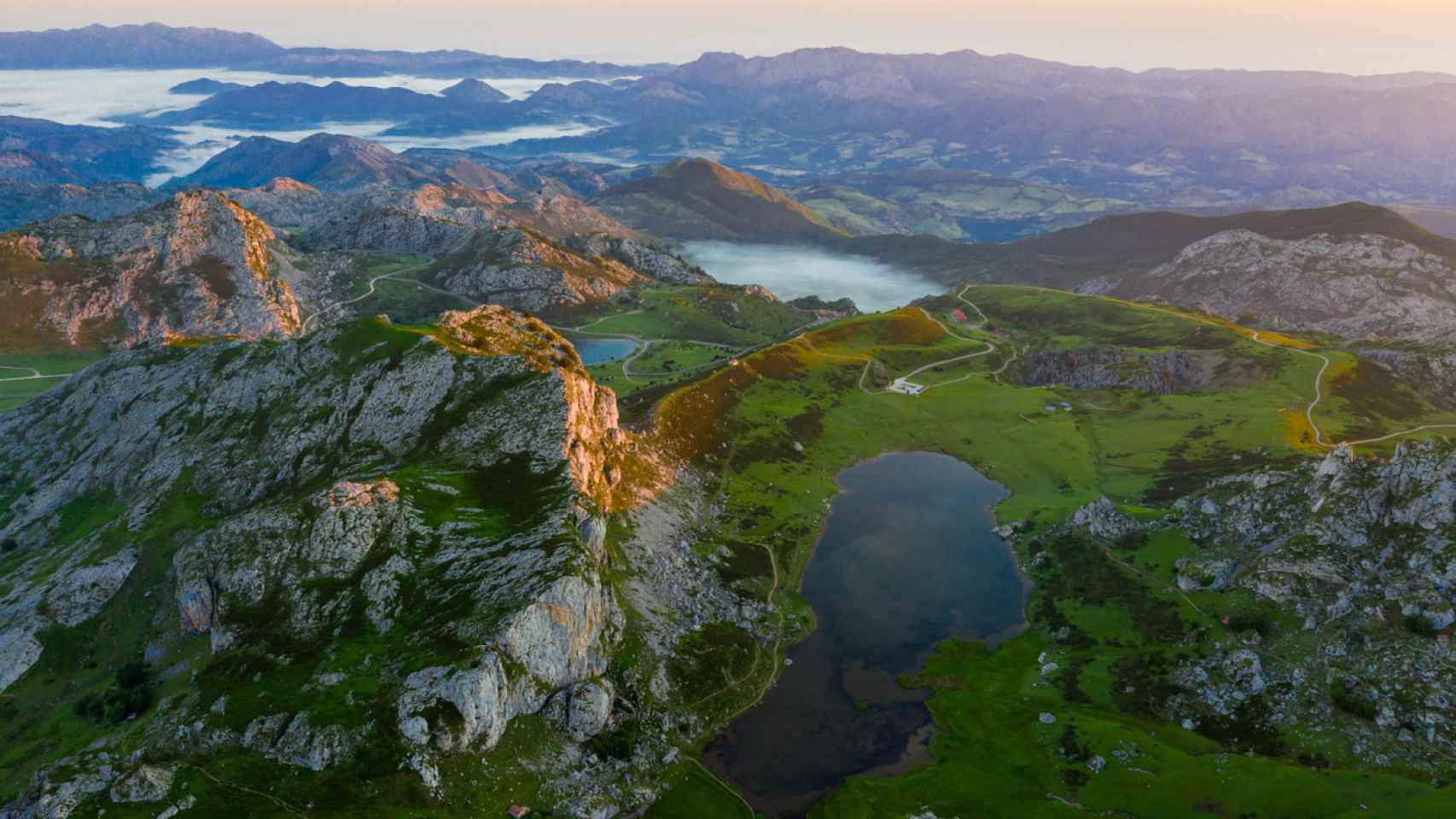 Imagen de archivo de los lagos de Covadonga.