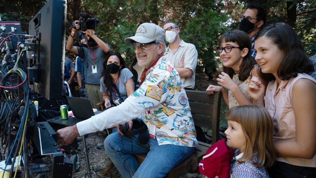 Steven Spielberg durante el rodaje de 'Los Fabelman'