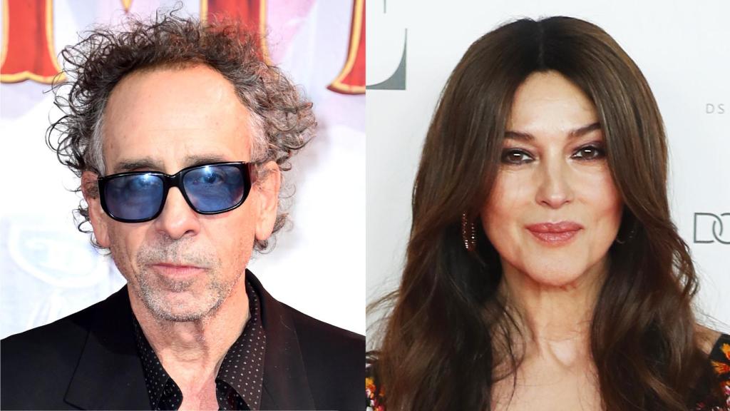 Tim Burton y Monica Bellucci en un montaje de EL ESPAÑOL.