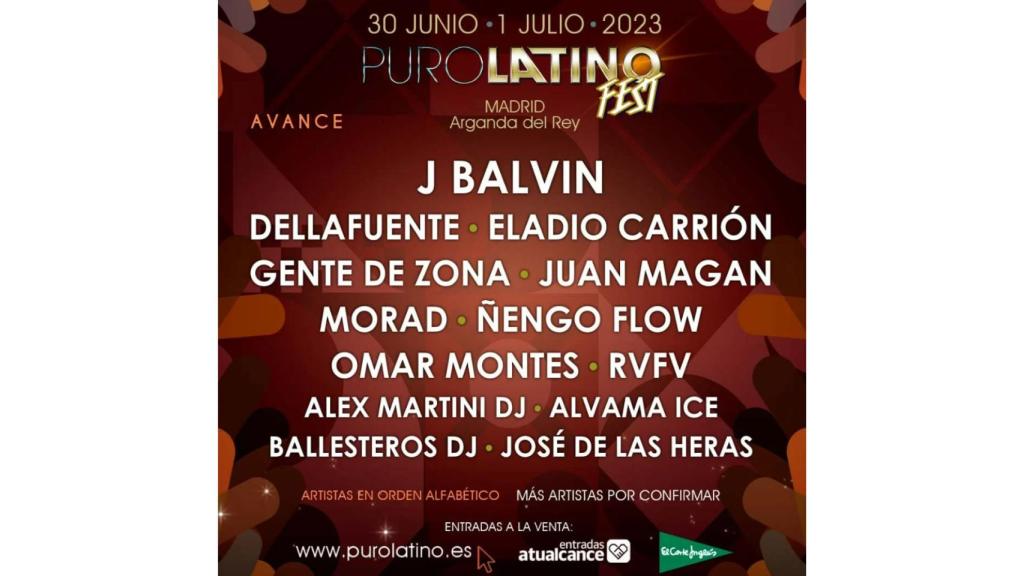 Cartel Puro Latino Madrid Fest.