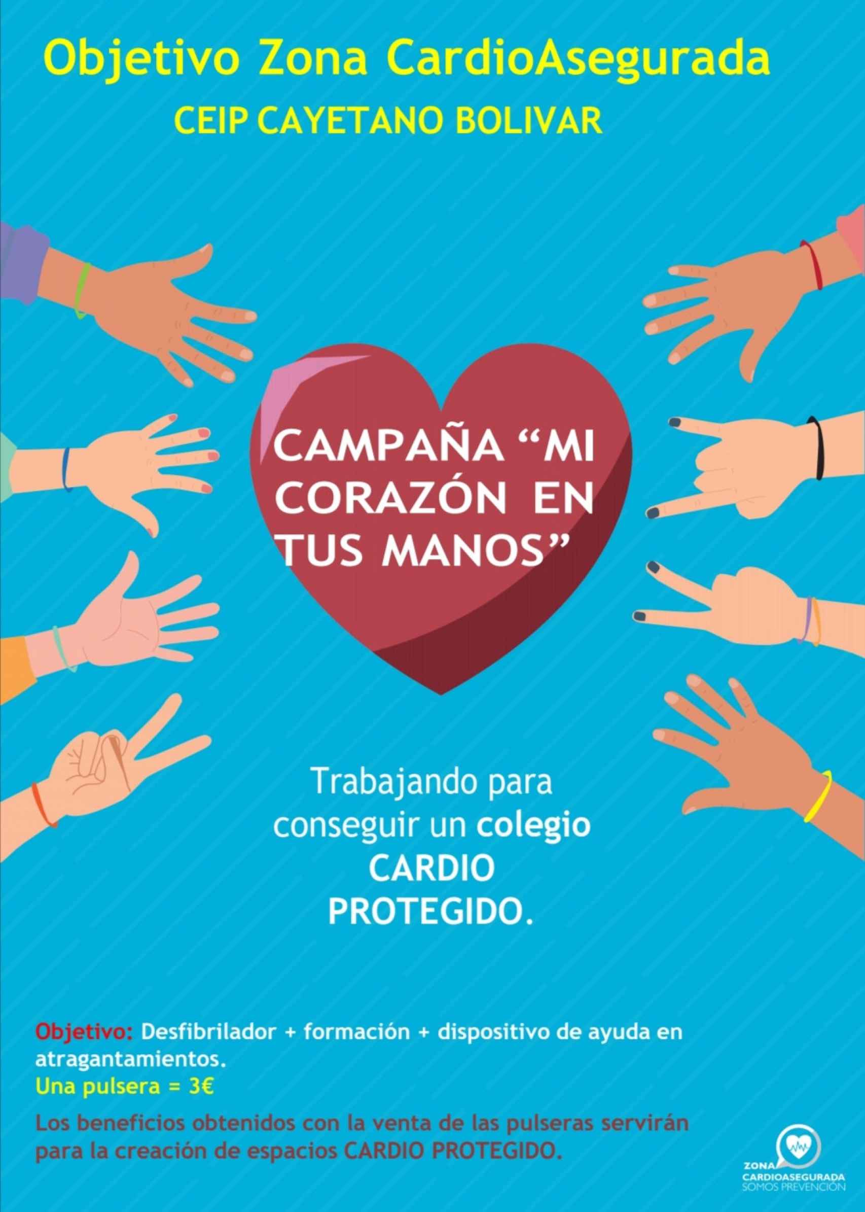 Cartel de la campaña impulsada por el CEIP Cayetano Bolívar.