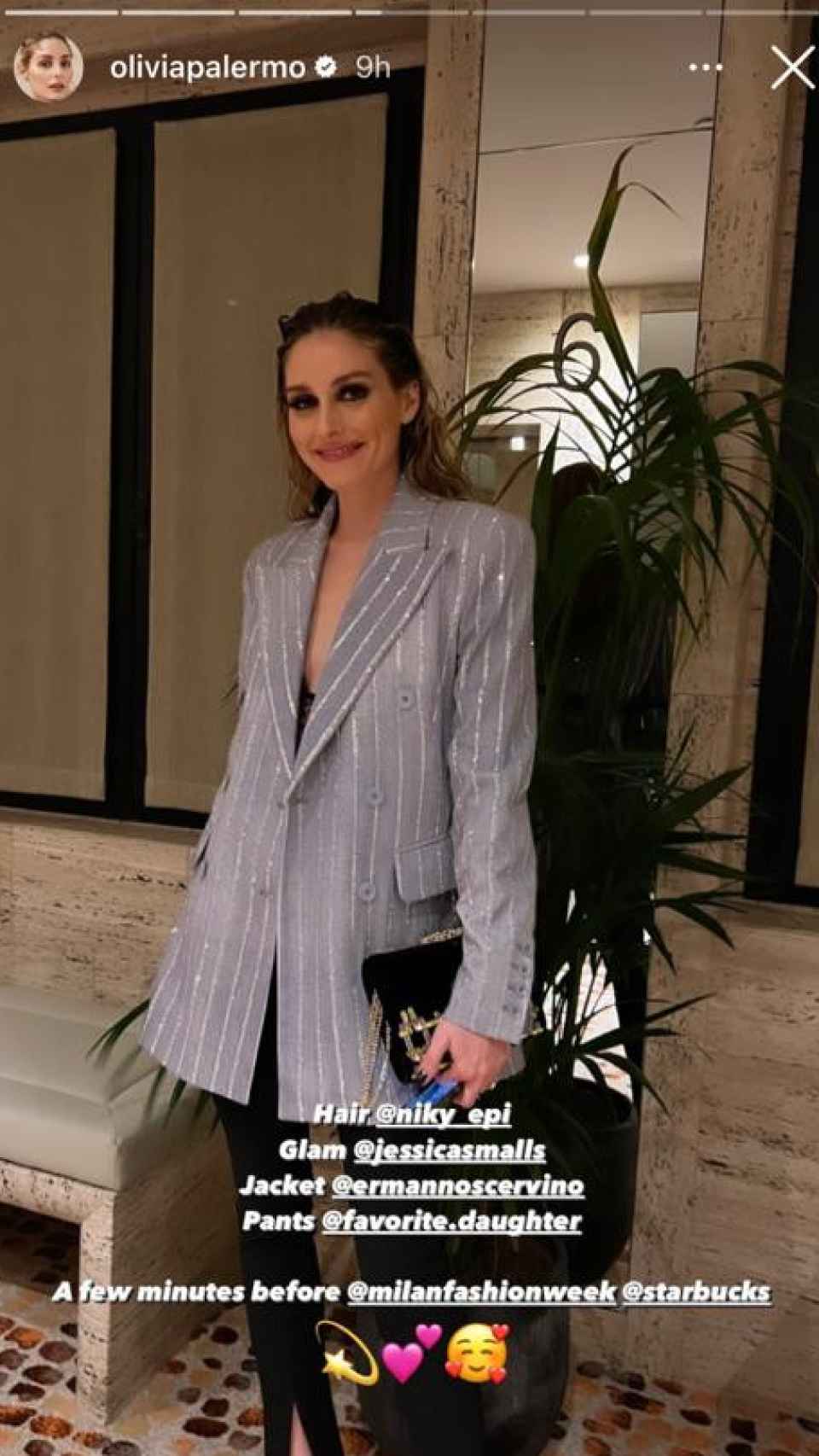 Olivia Palermo compartió todos los detalles del 'look' en sus redes.