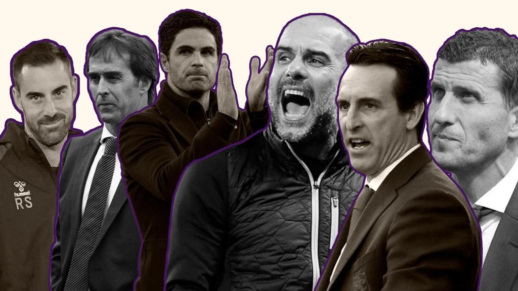 Sellés, Lopetegui, Arteta, Guardiola, Emery y Gracia