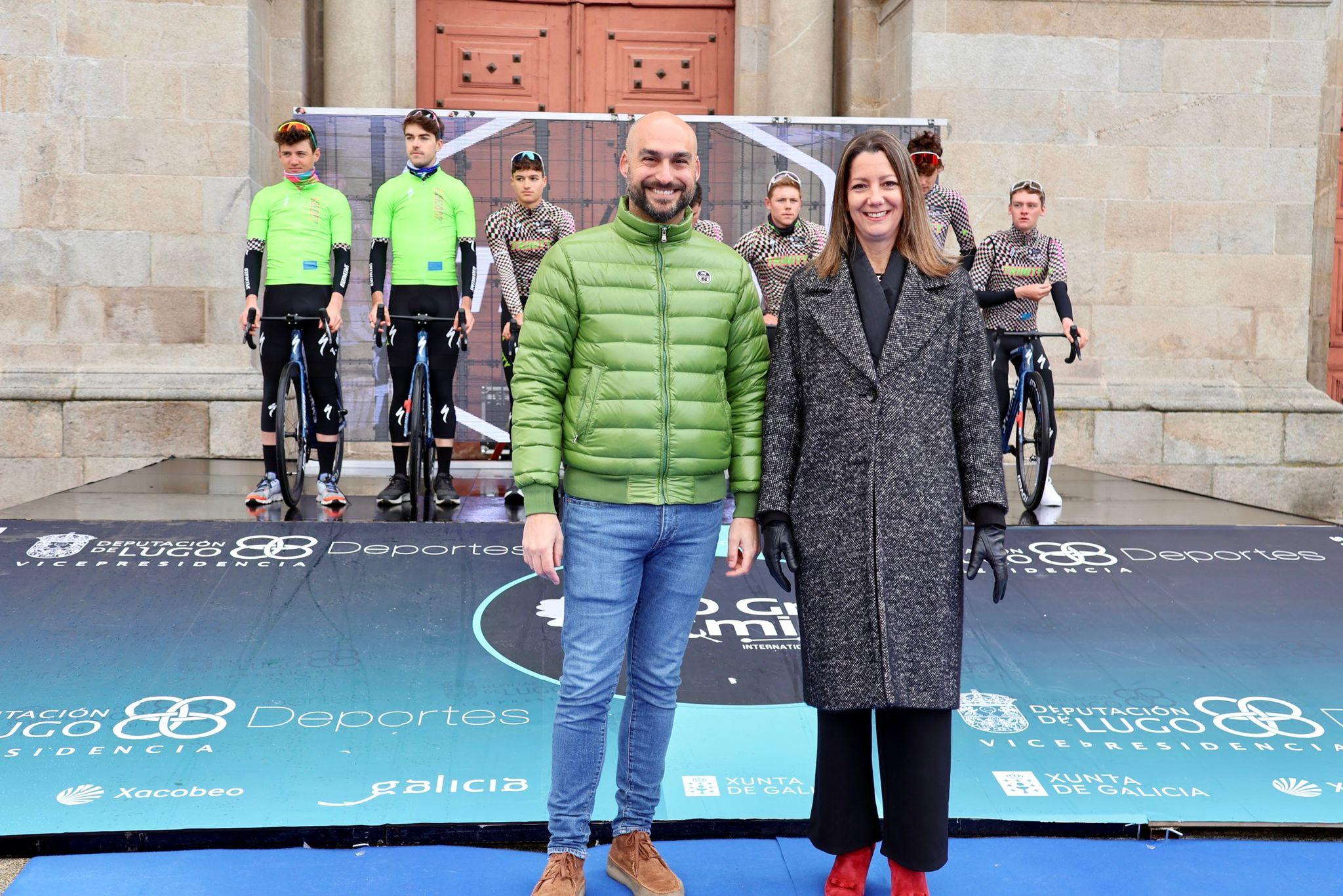 La alcaldesa de Lugo, Lara Méndez, al comienzo de la prueba este jueves.