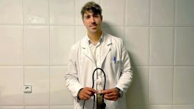 Guzmán Miranda, en el Centro de Salud de Alcañices