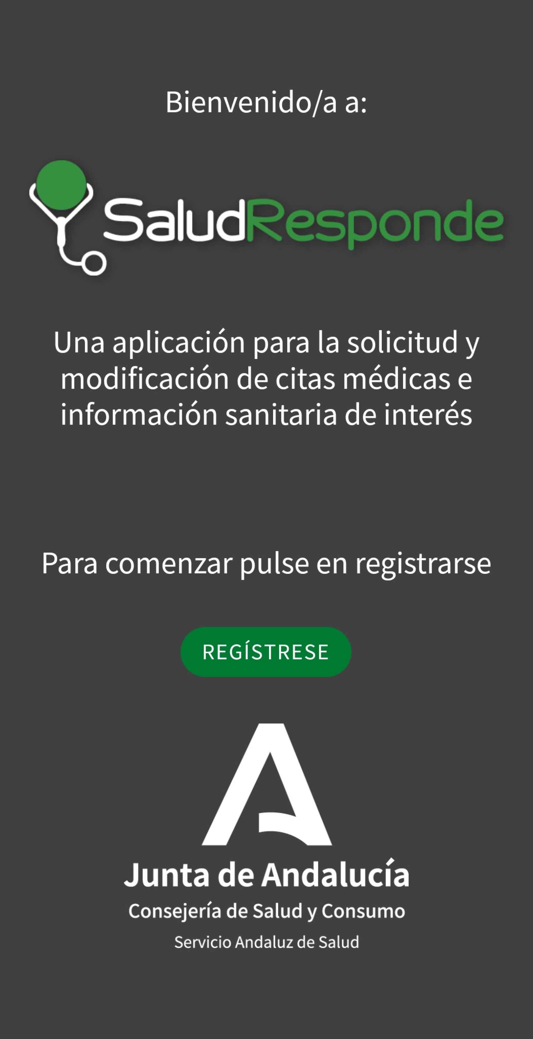 Aplicación Salud Responde de la Junta de Andalucía.