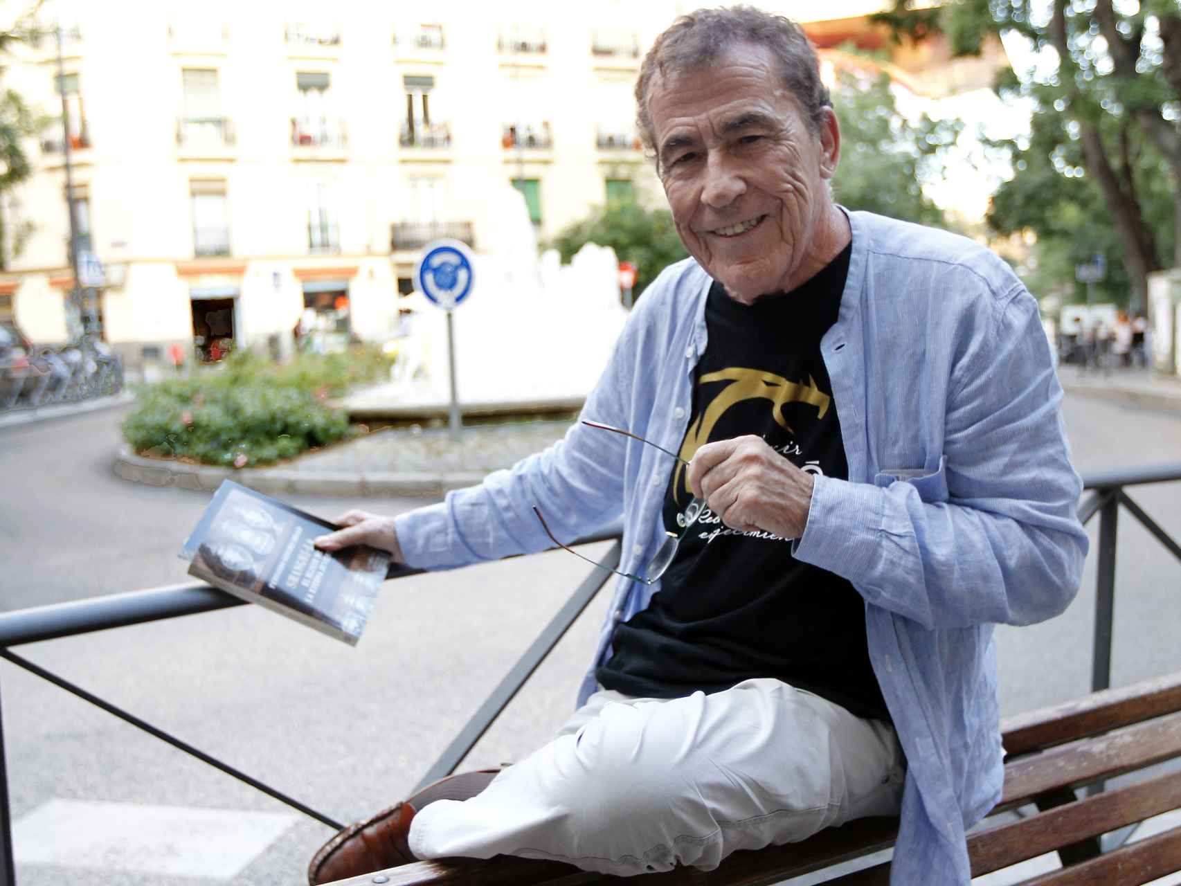 El escritor Fernando Sánchez Dragó durante una visita a Castilla y León