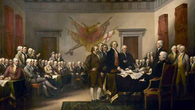 Cuadro, pintado por John Trumbull, de la Declaración de Independencia de Estados Unidos de América.