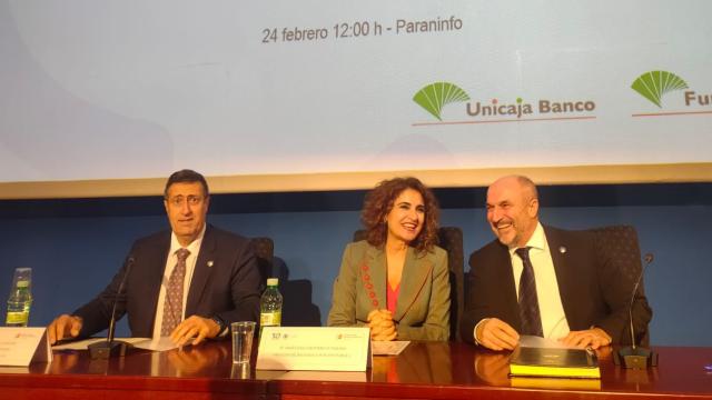 María Jesús Montero este viernes en la Universidad de Málaga.