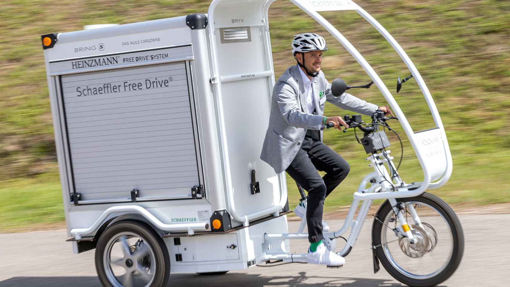 Una bicicleta de carga con el sistema Free Drive