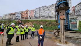 Trabajos en la nueva intermodal de A Coruña.