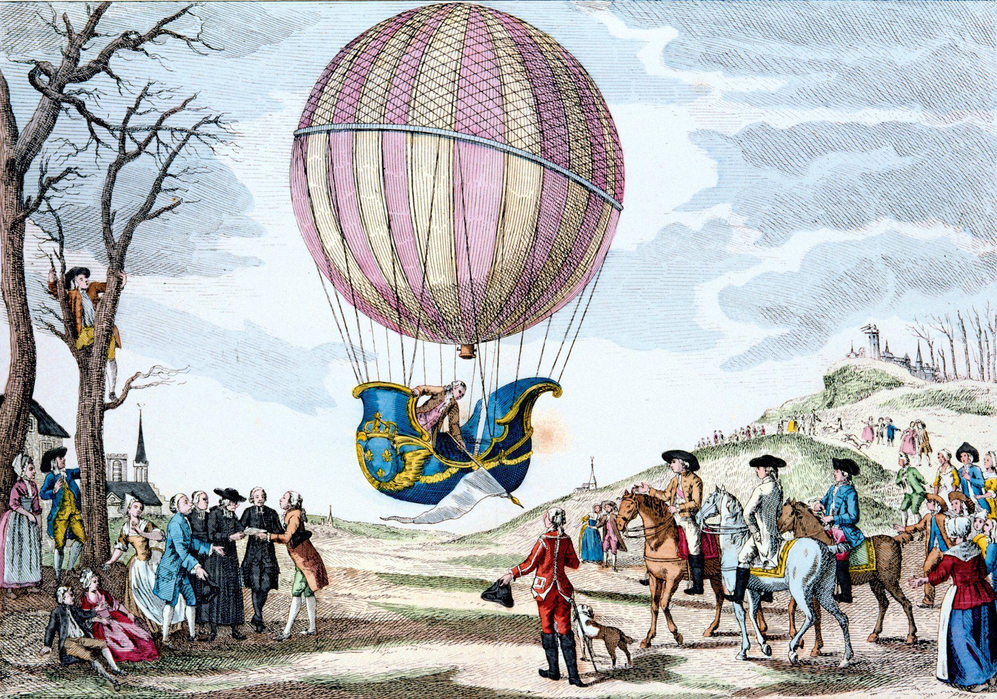 Primer vuelo en globo. 1783, Versalles. https://www.gloobo.es 