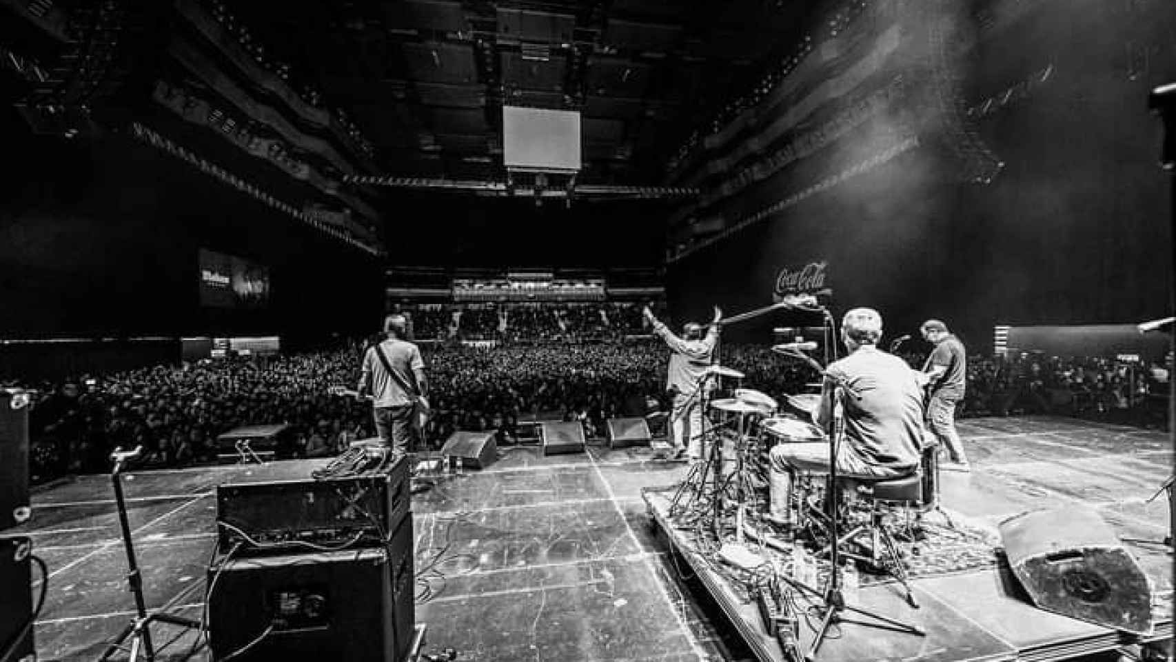 Los Nikis durante su actuación el 28 de enero en el concierto de Carolina Durante en el Wizink Center de Madrid. Foto: Jose Airbag/Facebook Los Nikis
