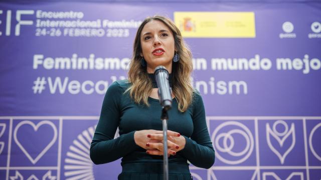 Irene Montero, durante su intervención