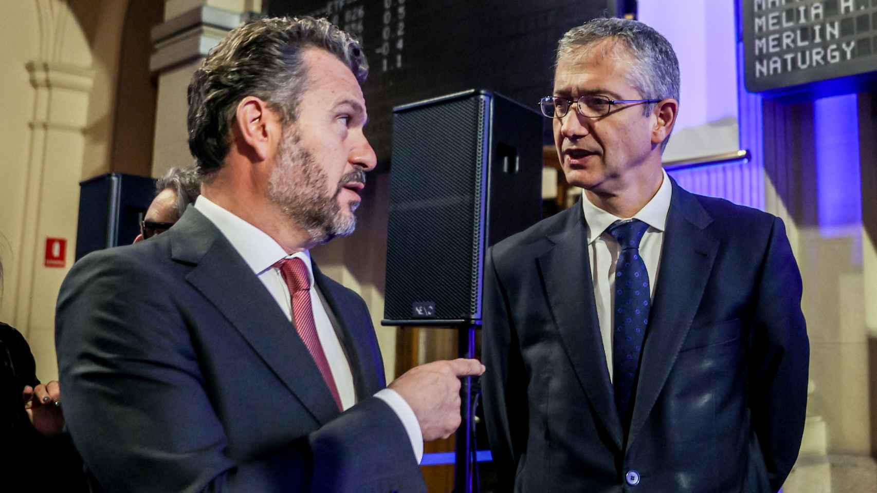 El presidente de la CNMV, Rodrigo Buenaventura, y el Gobernador del Banco de España, Pablo Hernández de Cos.