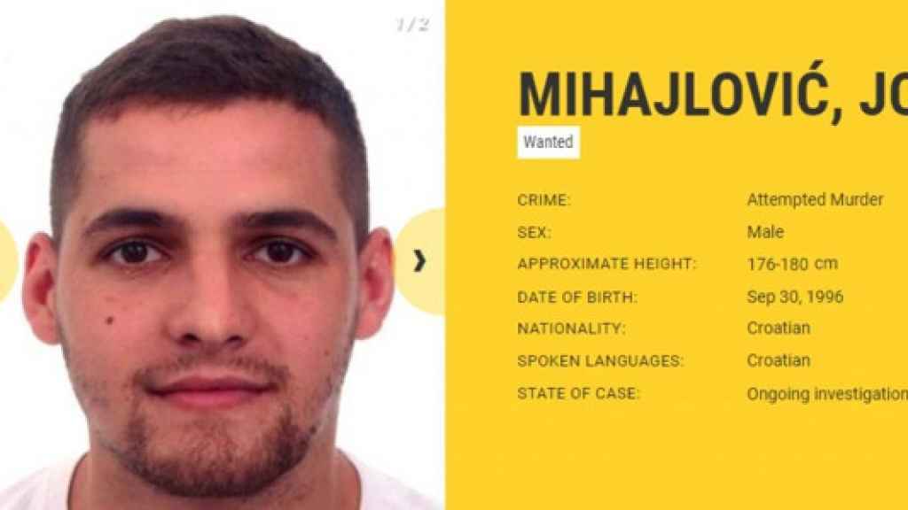 Josip Mihajlovic, el fugitivo croata buscado por la Europol.