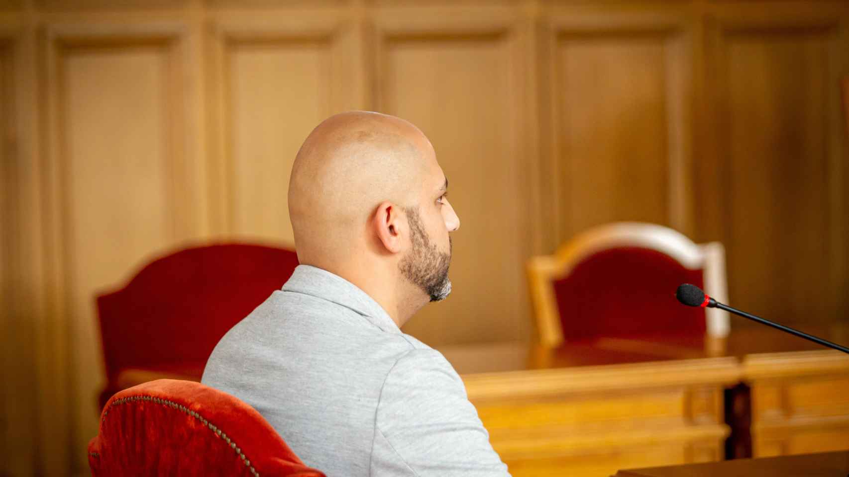 El hombre condenado durante la celebración del juicio en la Audiencia Provincial de Soria.