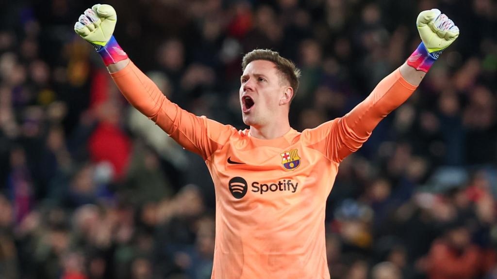 Marc-André Ter Stegen, en un partido del FC Barcelona de la temporada 2022/2023