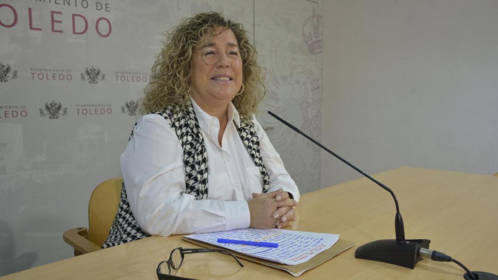 Marta Medina en rueda de prensa.