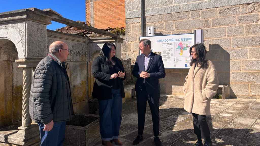 José Miñones en su visita a Boborás (Ourense).