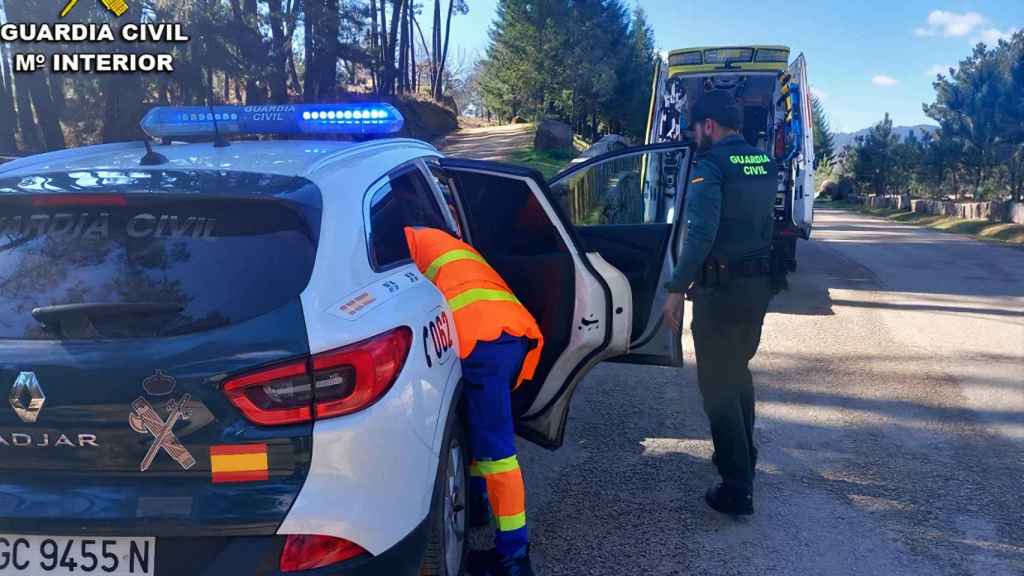 Dispositivo de atención al ciclista accidentado en Mos (Pontevedra).