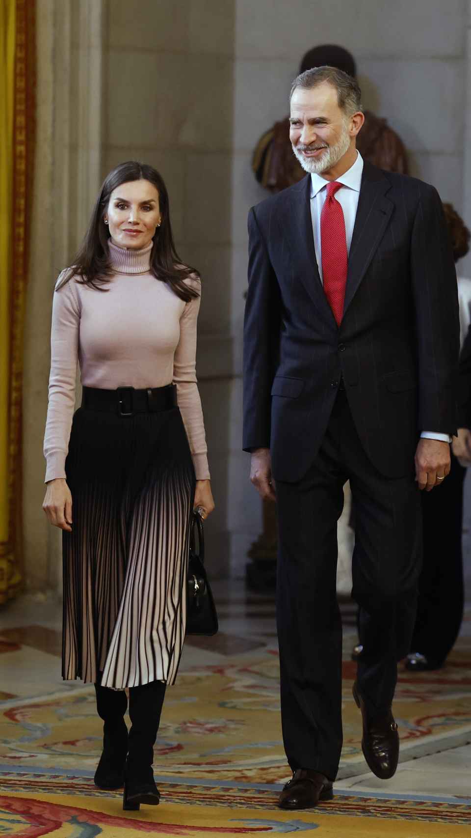 El 'outfit' que ha escogido la Reina para su acto de este martes en el Palacio Real.