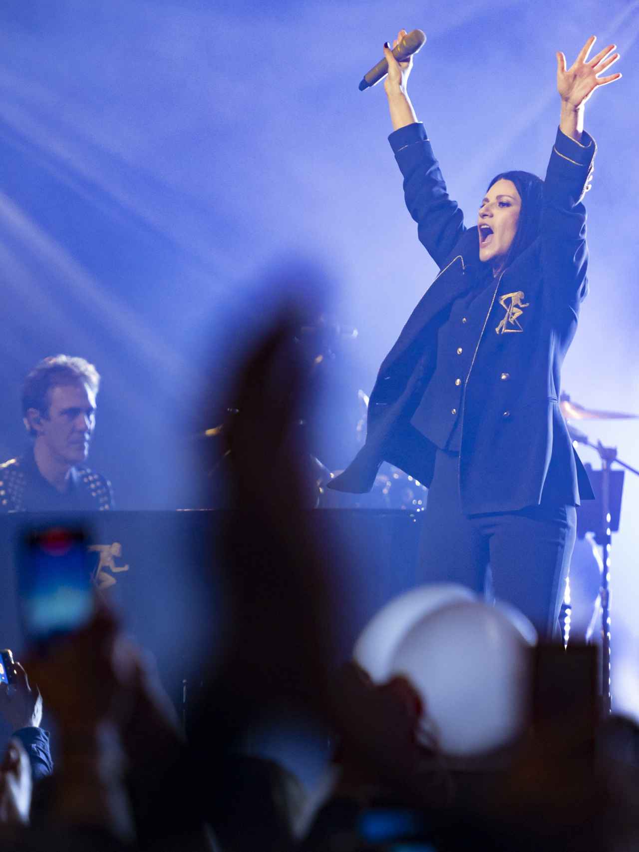 Laura Pausini durante su concierto en Madrid.