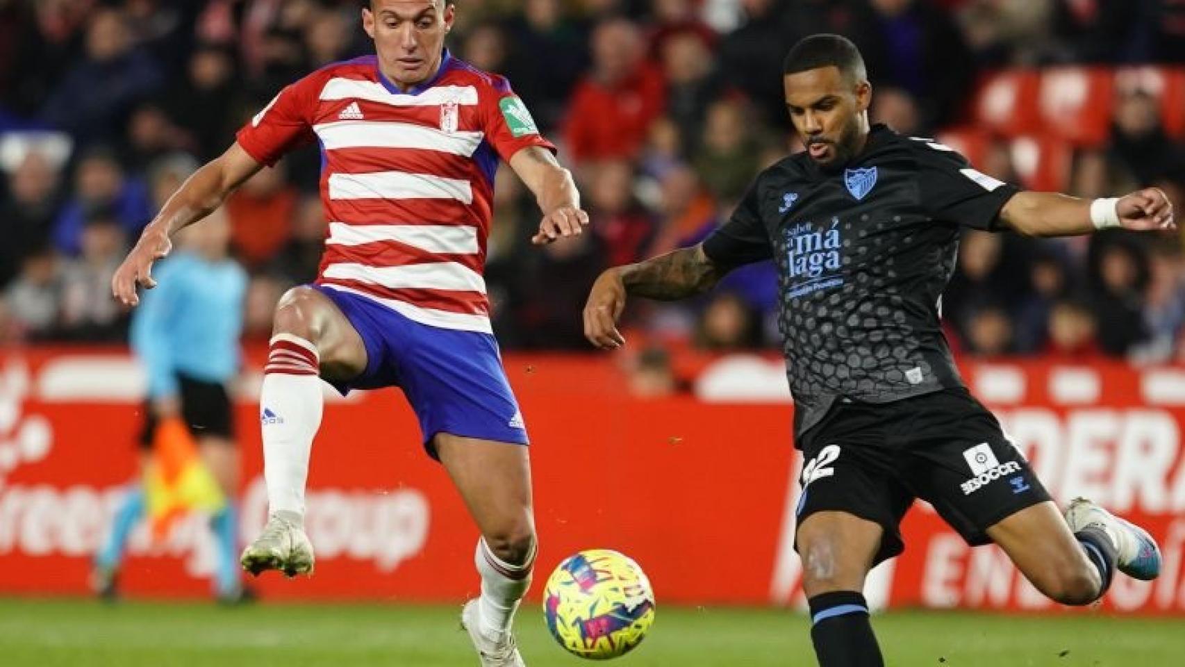 Jonás Ramalho durante el Granada vs. Málaga CF