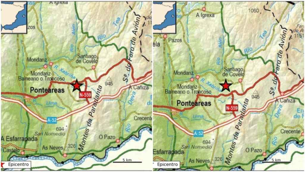 Terremotos registrados en el concello de Covelo.