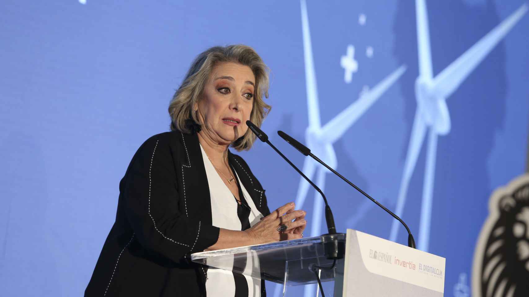 Esther Esteban durante la apertura del II Foro Económico de Castilla-La Mancha 'Logros y Desafíos'.