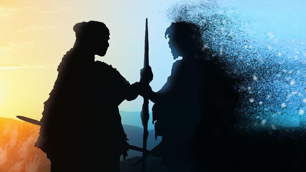 Ilustración que representa a la población del Gravetiense del oeste y del centro/sur de Europa. La primera logró sobrevivir al Último Máximo Glacial.