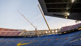 Las obras del Camp Nou, en marcha.