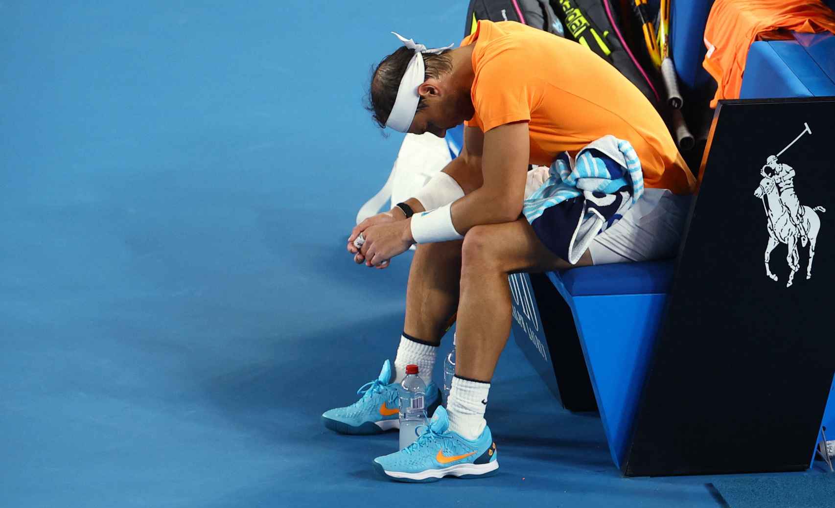 Rafa Nadal, tras su lesión en el Abierto de Australia