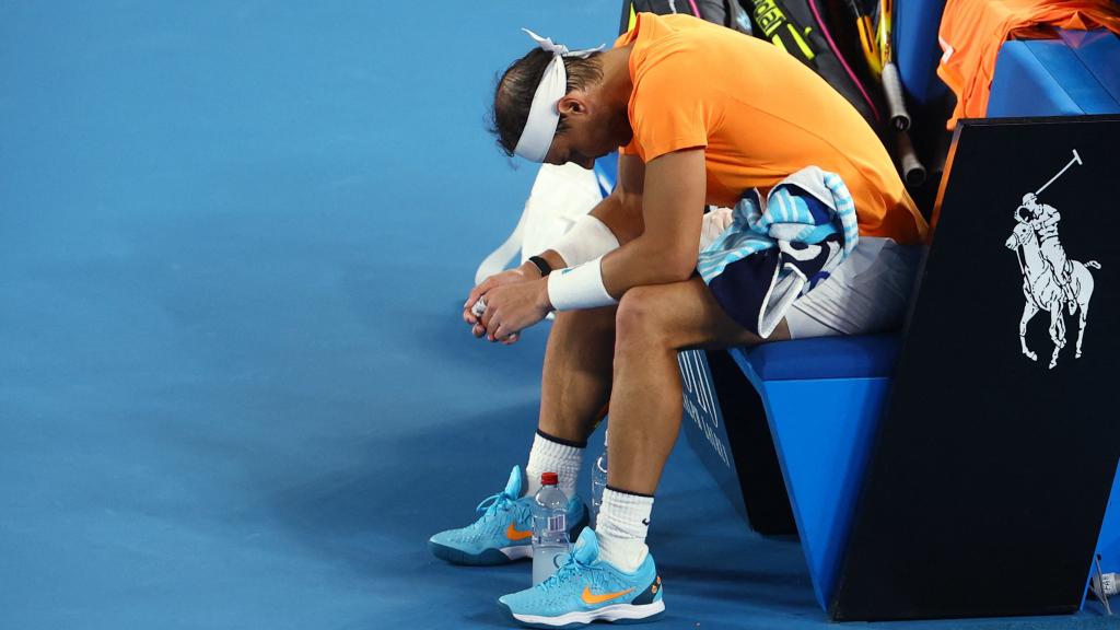 Rafa Nadal, tras su lesión en el Abierto de Australia