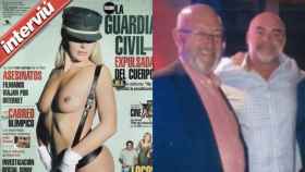 La agente M.G., expulsada de la Guardia Civil en 1997, en la portada de 'Interviú'; y 'Tito Berni' y 'el Mediador' en el club Sombras.