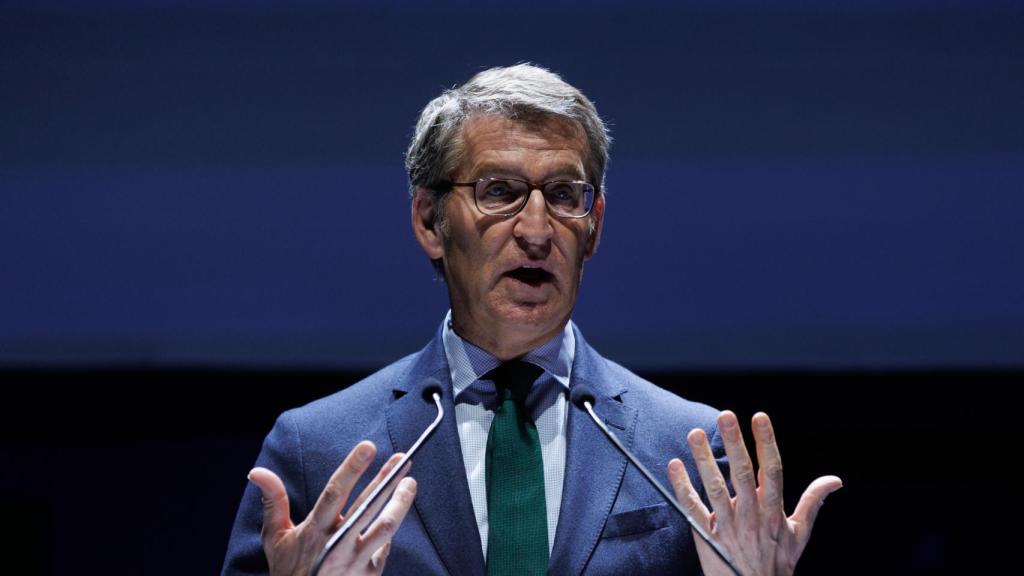 El presidente del Partido Popular, Alberto Núñlez Feijóo,  durante la inauguración del Congreso de Faconauto.