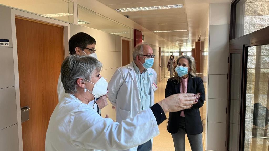 Aneiros y Facio durante su visita a la Unidad de salud mental del CHUF