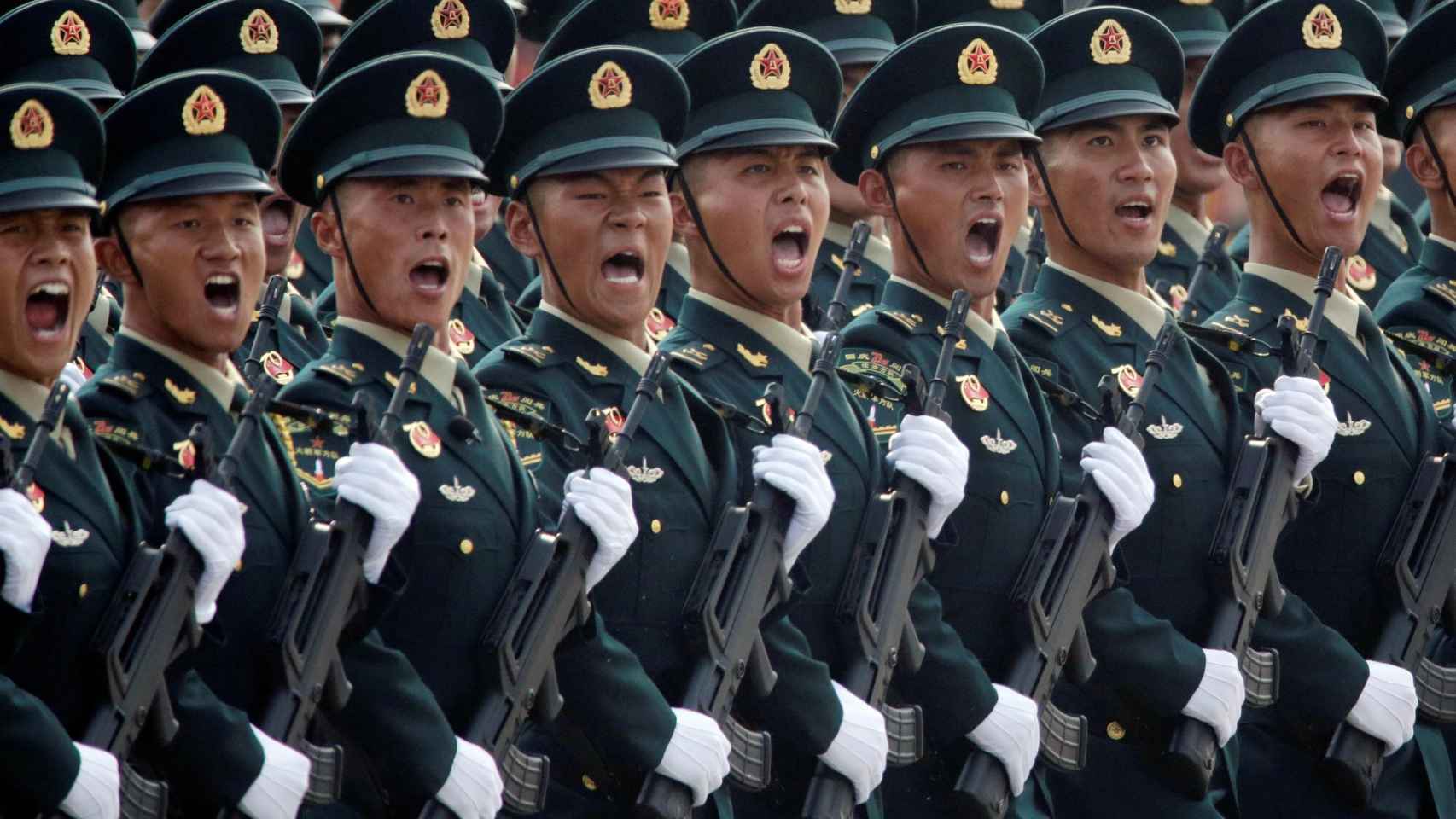 Soldados del Ejército chino, en una parada.