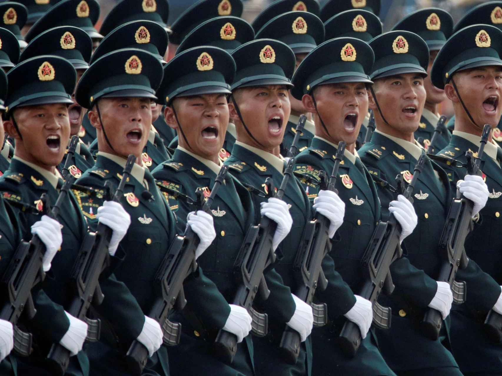 Soldados del Ejército chino, en una parada.