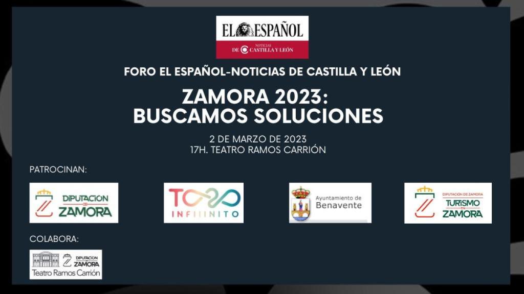 Patrocinadores y colaboradores del foro 'Zamora 2023: buscamos soluciones'.