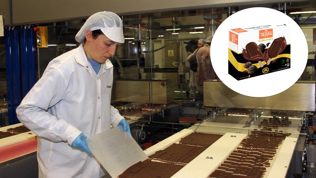 Imagen del interior de la fábrica de Chocolates Trapa