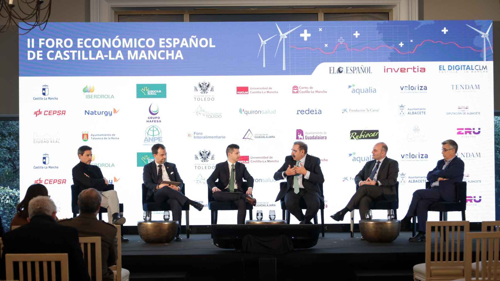 Imagen de la mesa redonda 'Transformación digital urbana y rural del sector sanitario', en la segunda jornada del II Foro Económico de Castilla-La Mancha 'Logros y desafíos'.