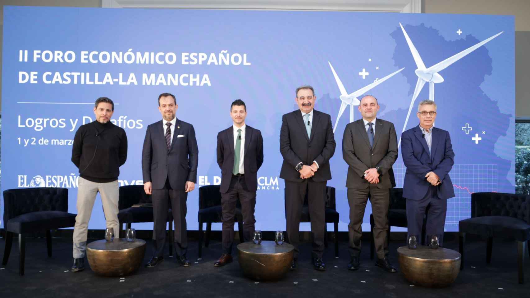 Raúl Calvo, Francisco Izquierdo, Alberto Morlanes, Jesús Fernández, Alino Martínez y Ángel Blanco.