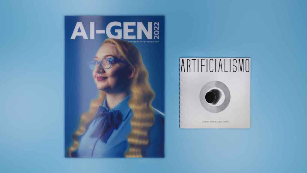 Portada de la revista ‘AI-Gen’ y el ‘Manifiesto del Artificialismo’.