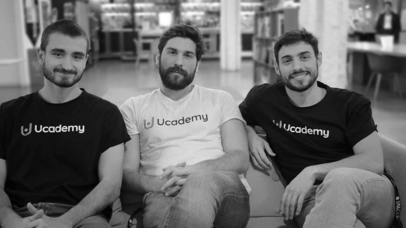 De izquierda a derecha: Miquel Palet, Ramiro Zandrino y Pablo Pietro, los tres fundadores de Ucademy.