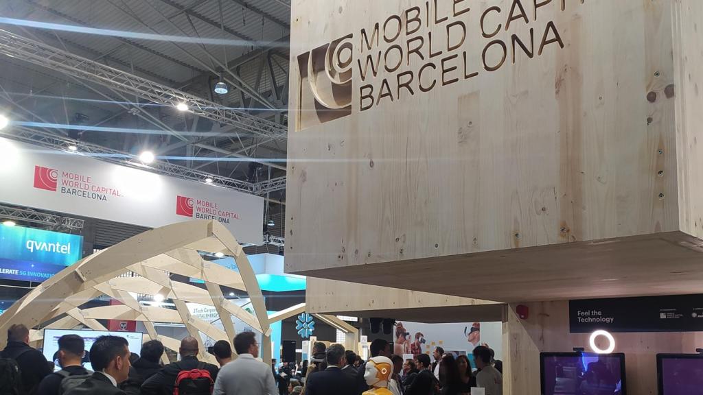 Imagen del stand de la Mobile World Capital en MWC 2023. Foto: M. Sardà.